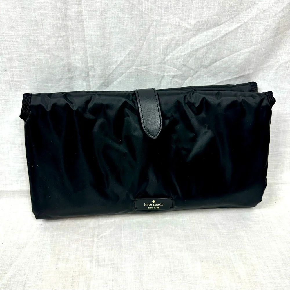 Kate Spade Black Nylon Changing Pad